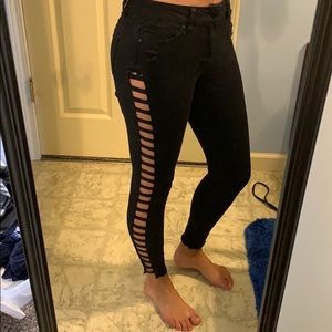 Blue spice slit jeans!